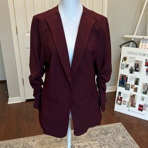 Skies are blue wine colored blazer